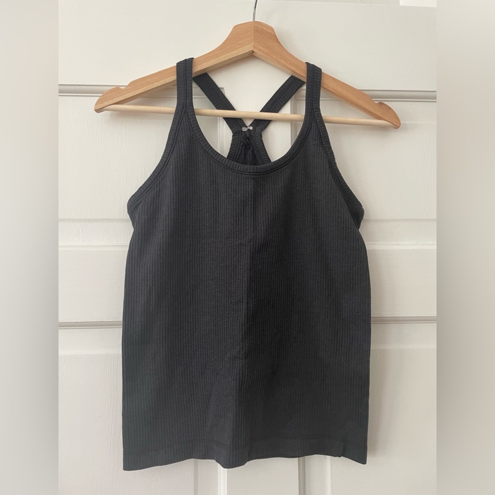 Lululemon Ribbed Gray Racerback Tank